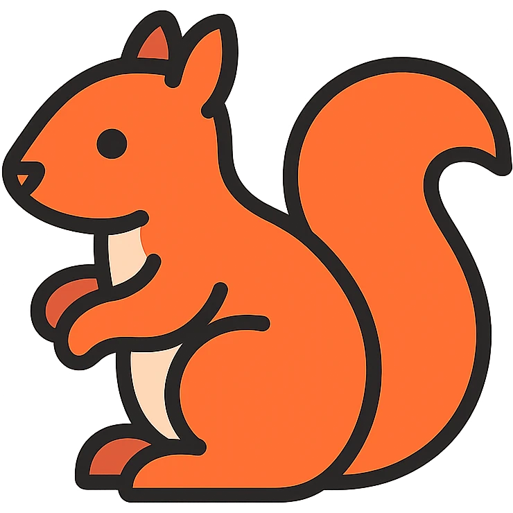 A squirrel emoji