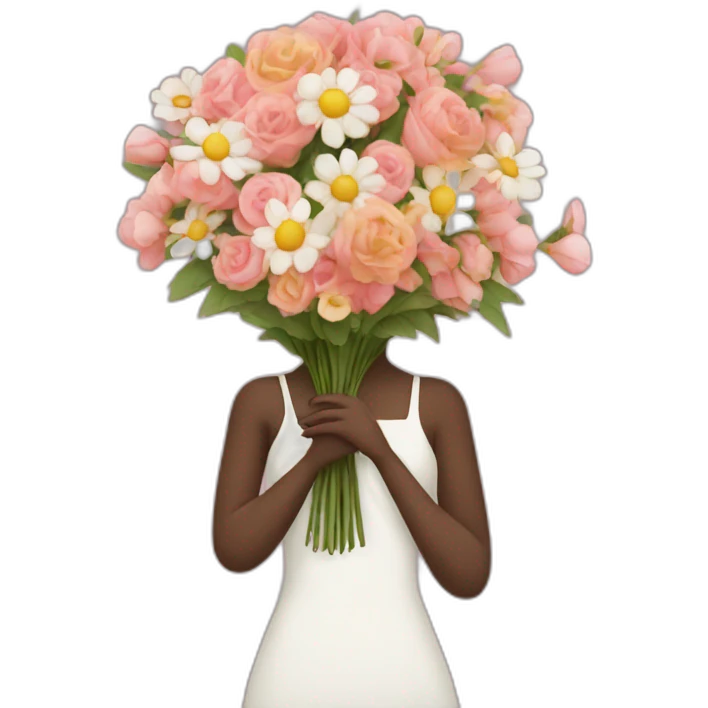 girl with bouquet emoji
