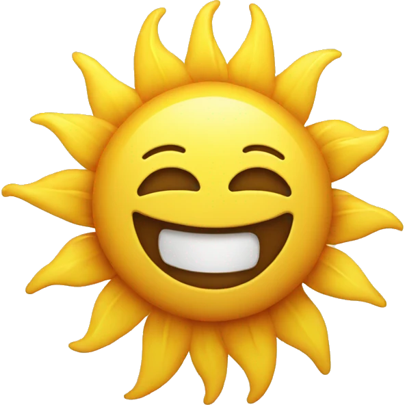 A happy sun emoji emoji