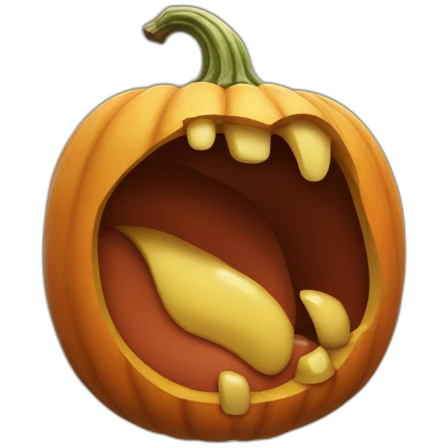 pumpkin tongue emoji