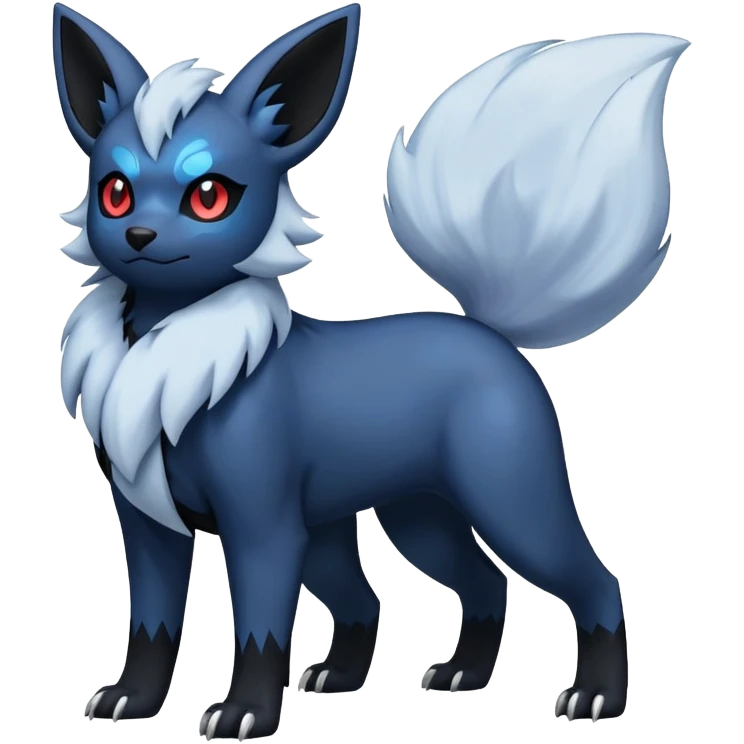 Absol-Umbreon-Zorua-Fakémon-hybrid-creature (full body)  emoji