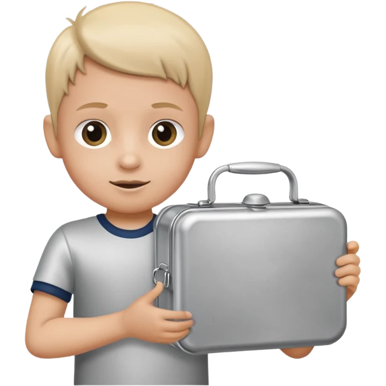 child with lunchbox emoji