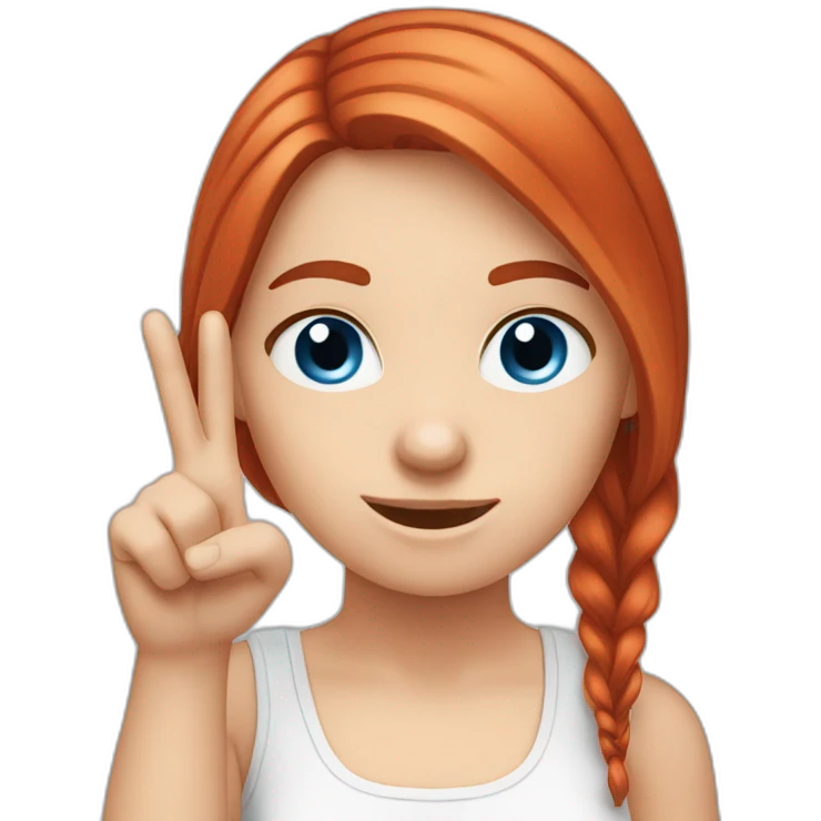 white-girl-red-hair-blue-eyes-pointing-finger-surprise emoji