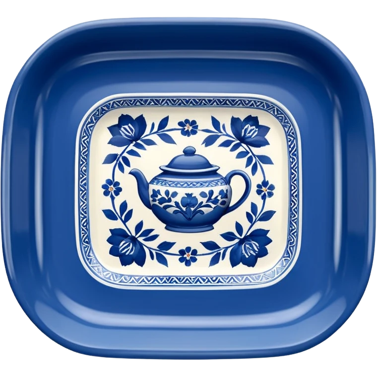 blue porcelain print tray  emoji