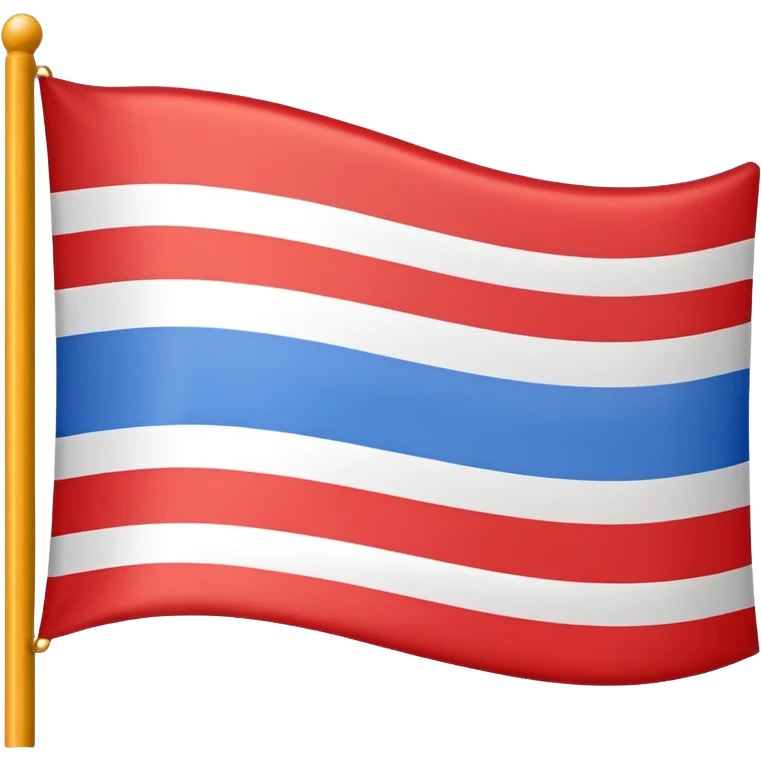 Flag with 3 horizontal colors. First is red then blue then white  emoji