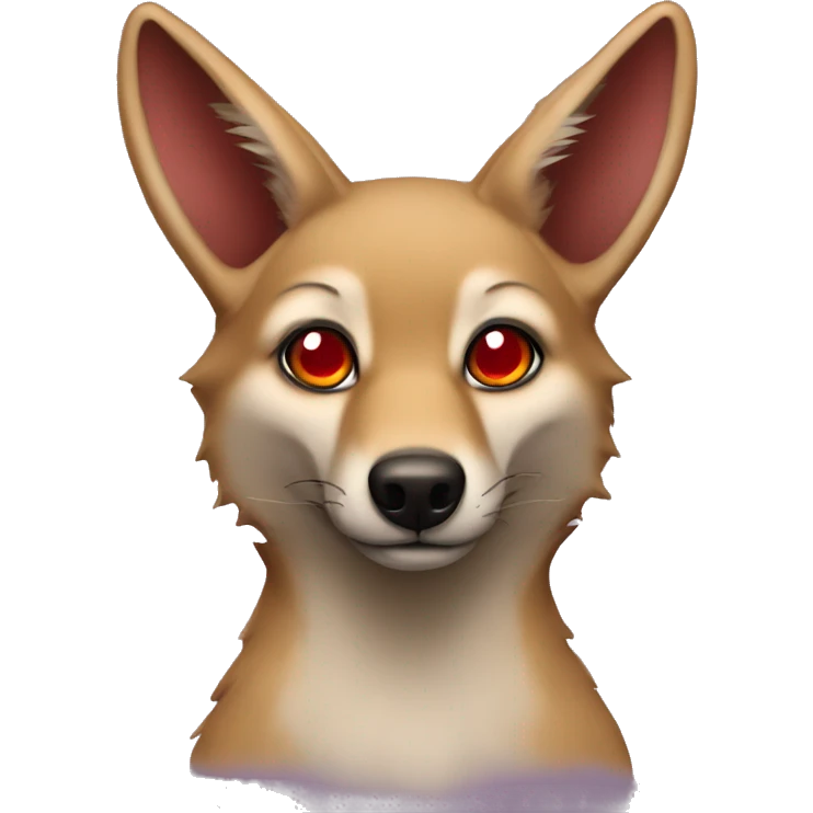 jackal with hearts instead of eyes emoji