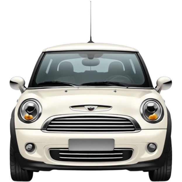 White Mini Cooper car emoji