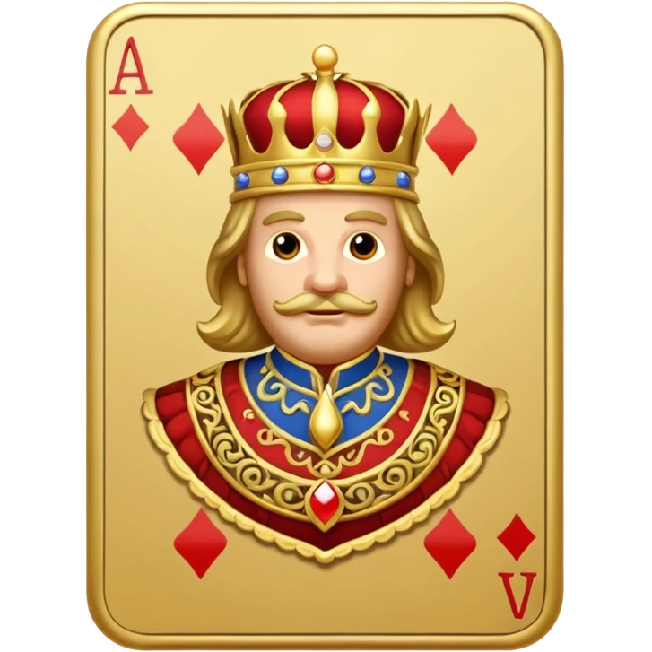 Solitaire card king emoji