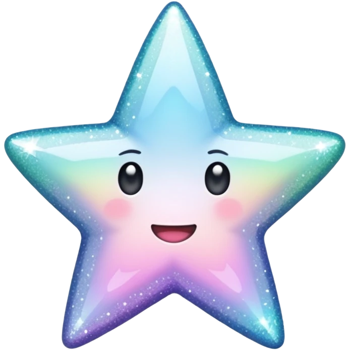 glitter white star emoji
