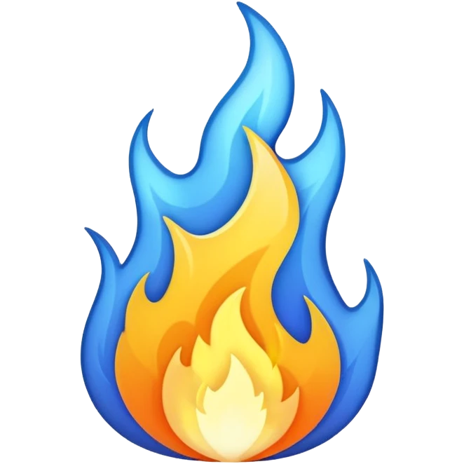 A blue version of 🐦‍🔥 emoji