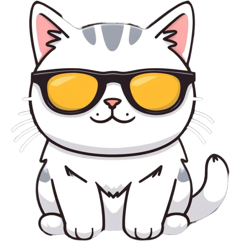 Cat with sunglasses emoji