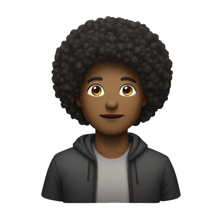 Une personne afro bien peigné  emoji