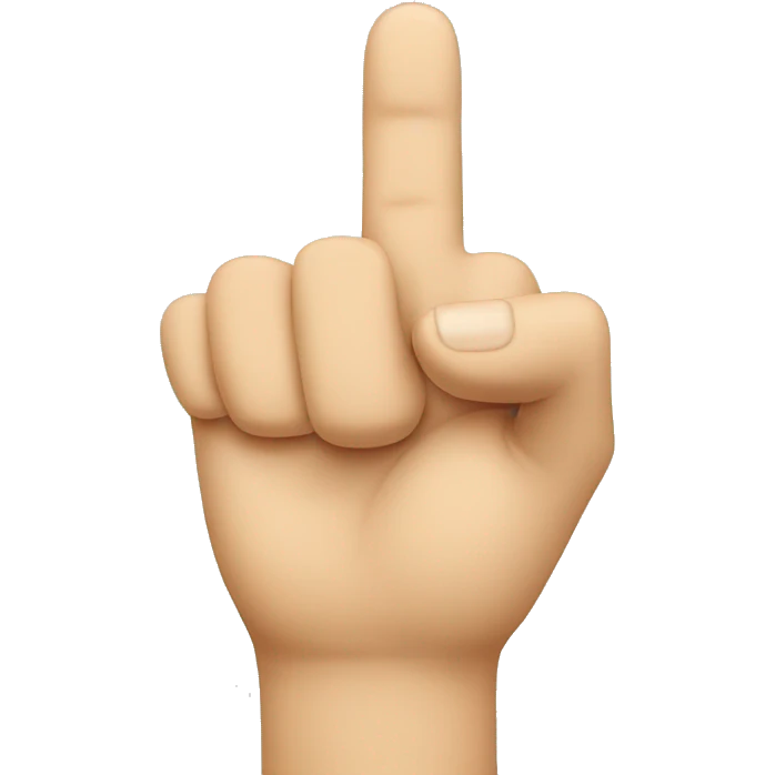 HAND WITH INDEX FINGER UP emoji