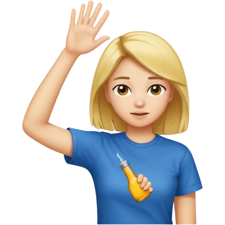 girl dabbing emoji