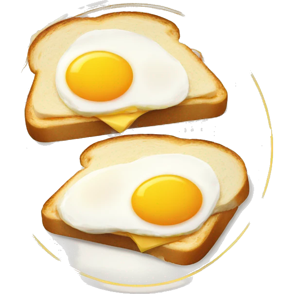 a plate of double egg sandwich emoji