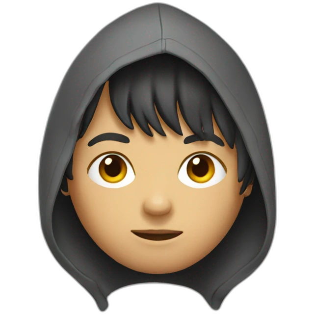 boy with fringe and hoodie emoji