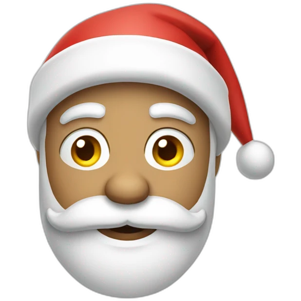 santa claus with face Raised Eyebrow emoji