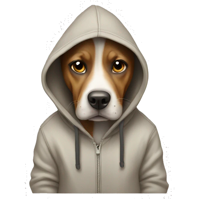 dog wearing a hoodie emoji