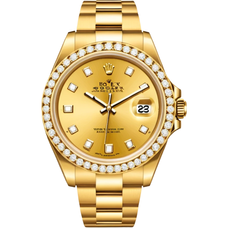 Gold Rolex watch with Diamonds high quality and realistic detailed  emoji