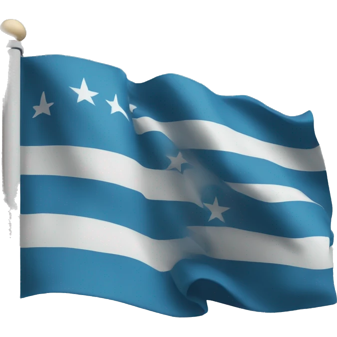 A flag with a blue unique color and with text inside "FREE" emoji