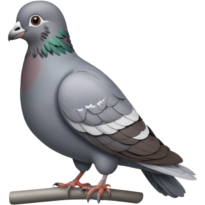 A pigeon wearing a watch  emoji