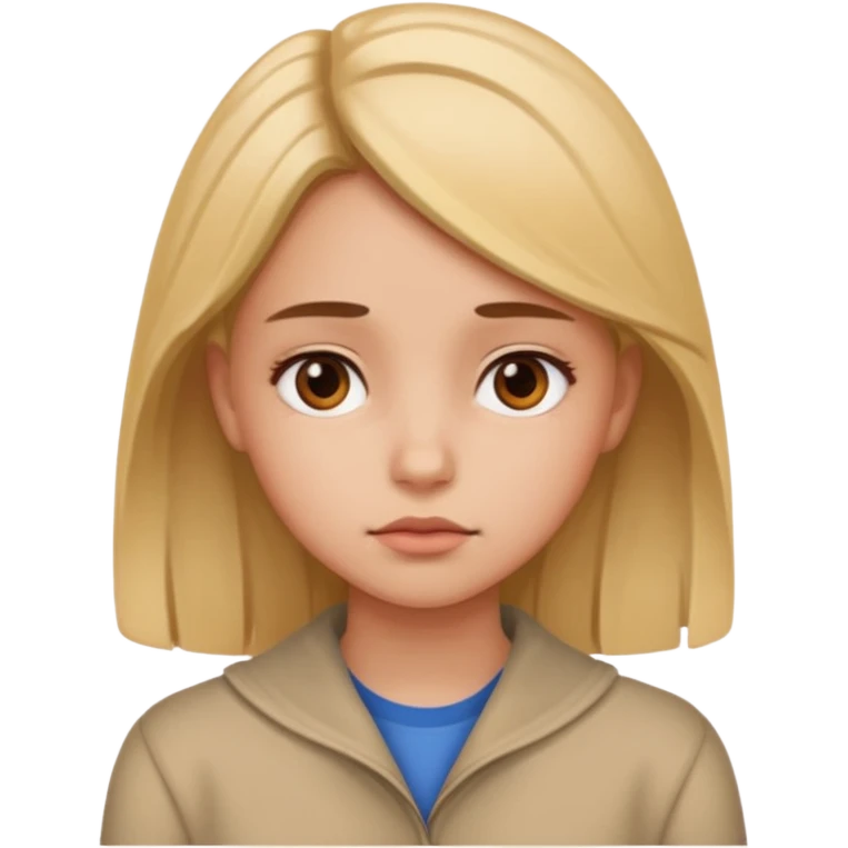 the girl thinks about several people emoji