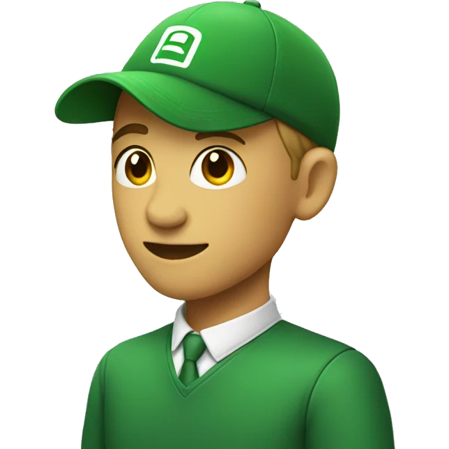 Green scool emoji