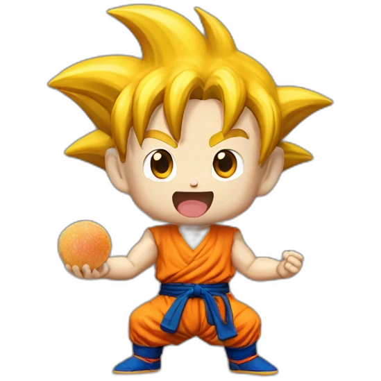 Son Goku qui mange  emoji