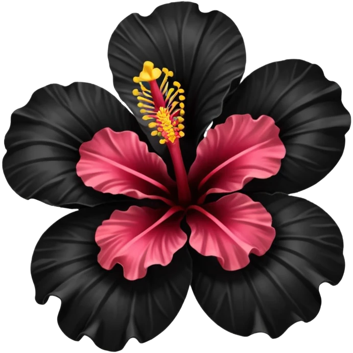 Black hibiscus flower  emoji
