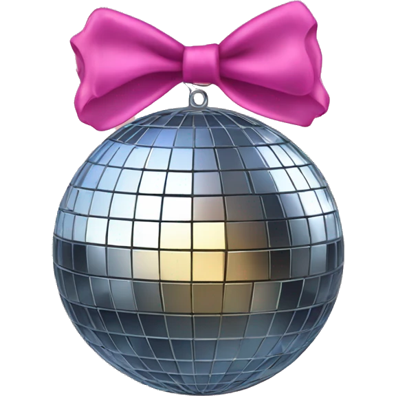 Disco ball with bow on emoji