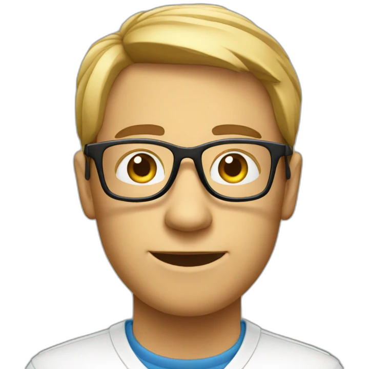 a computer nerd with glasses emoji