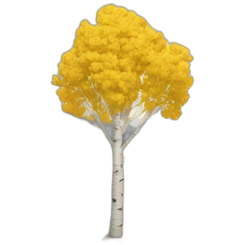Yellow Aspen tree emoji
