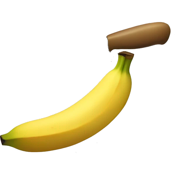 a banana being cut by a knife emoji