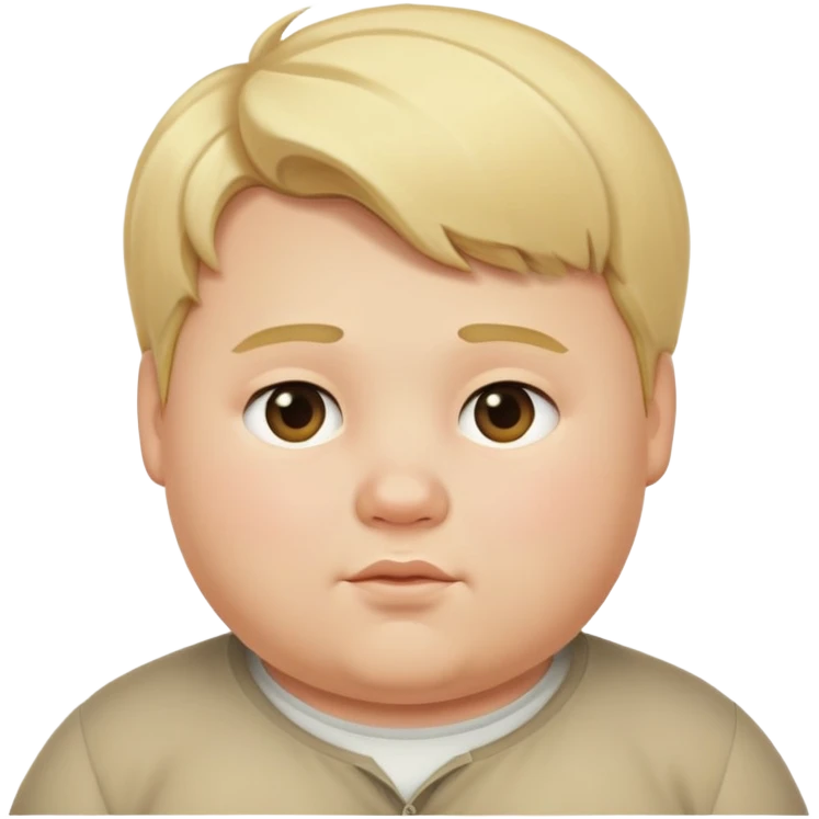 A blonde boy who is fat emoji