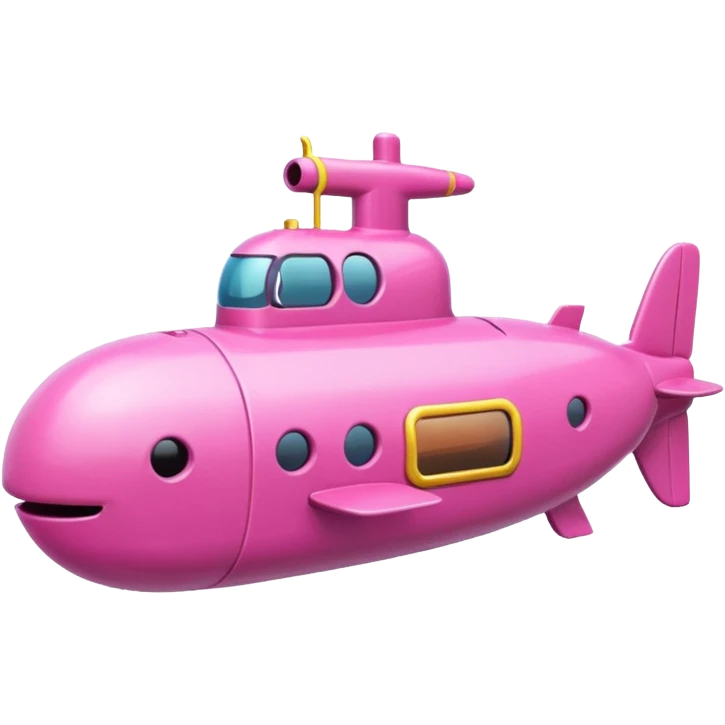 pink mini single submarine in cartoon  emoji