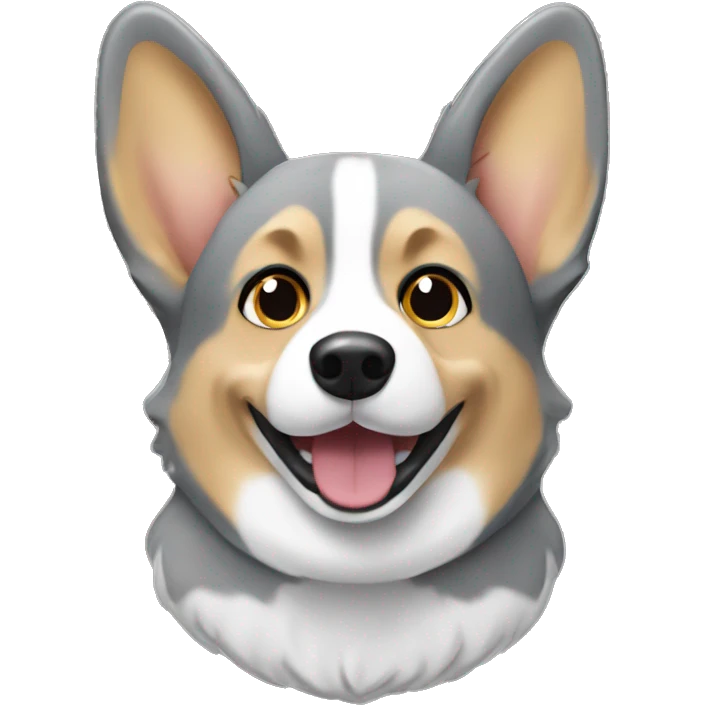Grey corgi  emoji