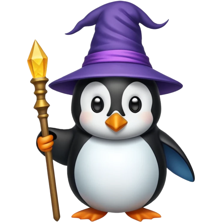 Penguin Wizard emoji