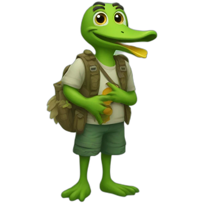 Swampy with his duck emoji