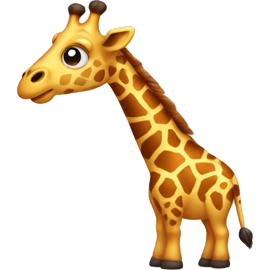 Giraffe pooping emoji