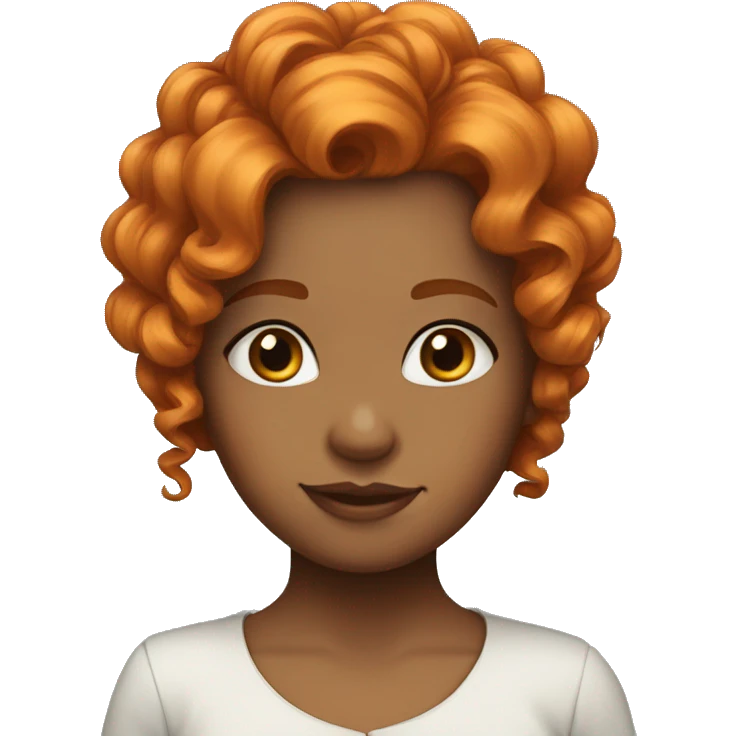 girl with curly orange hair and a bow in her hair emoji
