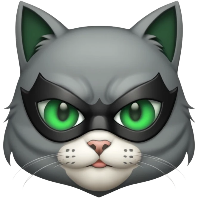 Cat as Batman grey  emoji