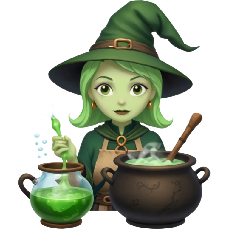 green witch cooking potion emoji