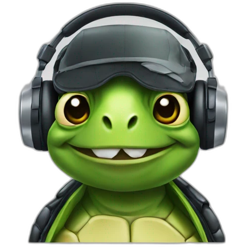 Dj turtle emoji