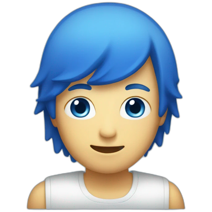 blue shiny rectangle 2D emoji