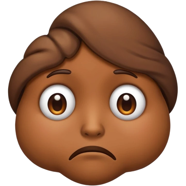 Sad poop face emoji