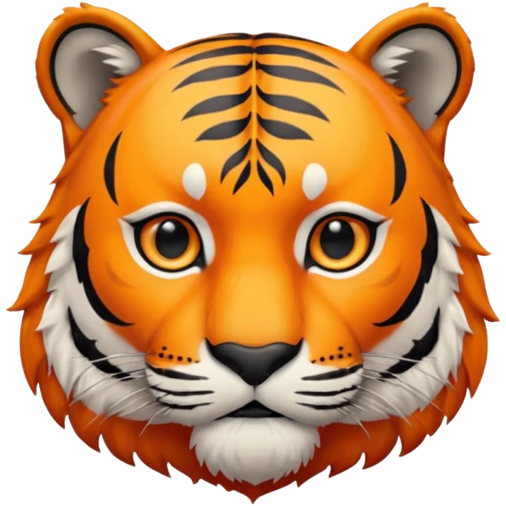 tiger with black human mustache emoji