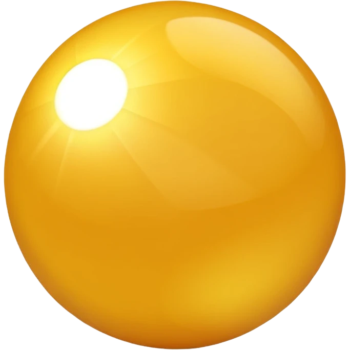 a single glowing ball, simple, radiant emoji