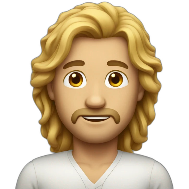 Man with long hairs emoji