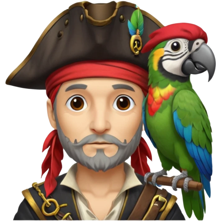 pirate and parrot emoji