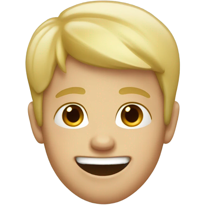 Blonde hair boy with one tooth emoji